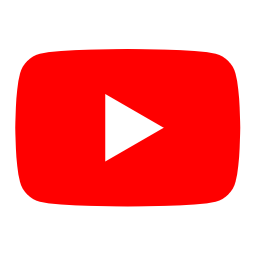 YouTube logo with red play button icon on a black background.