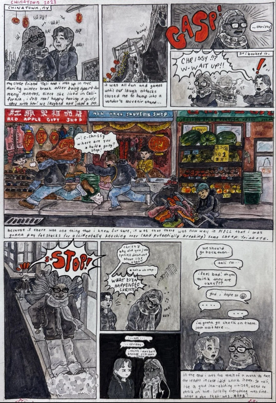 CHINATOWN -
About moving through the rustling streets of Chinatown, NY.