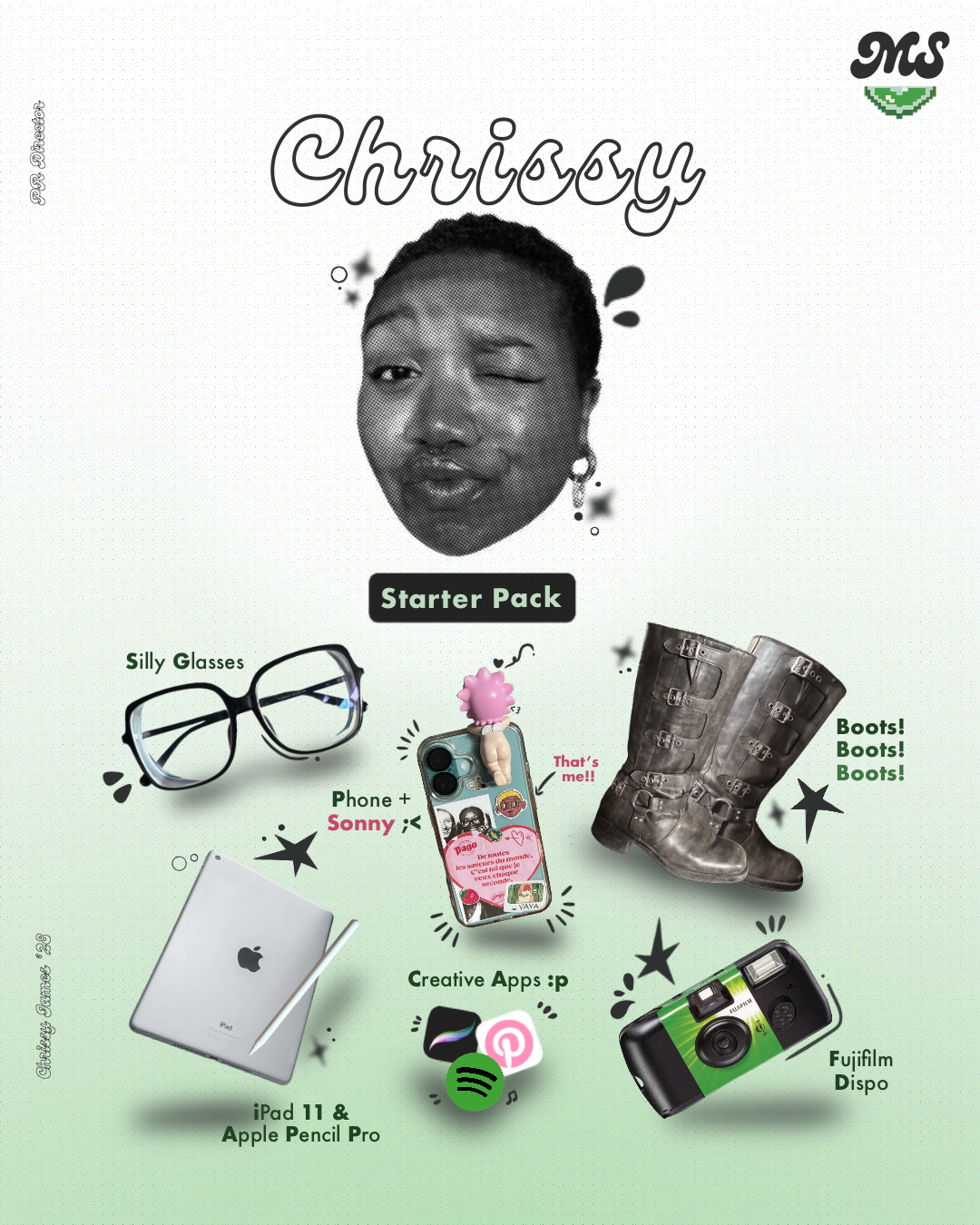 An introduction to Main Squeeze's Executive Board members, showcasing their personalities and creative identities in the form of 'Starter Packs.'