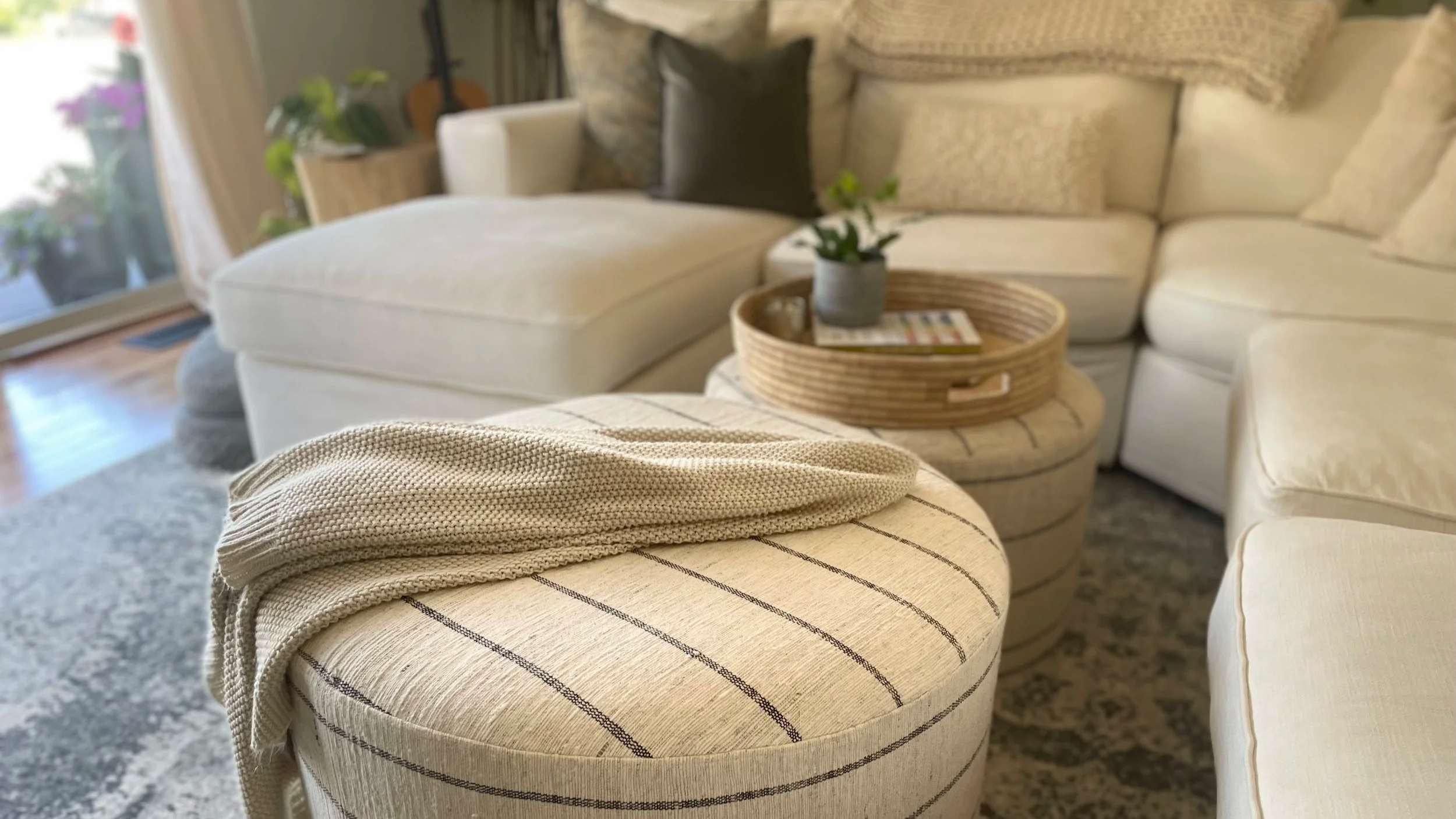 A staged living room.