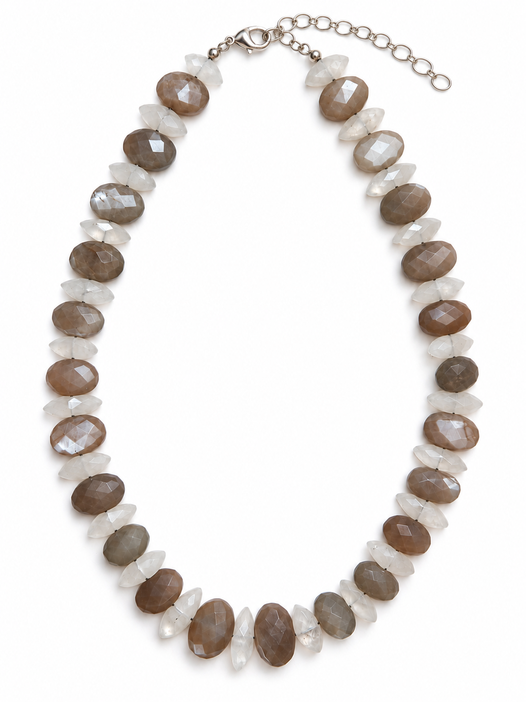 Faceted Taupe Gemstone Necklace.png