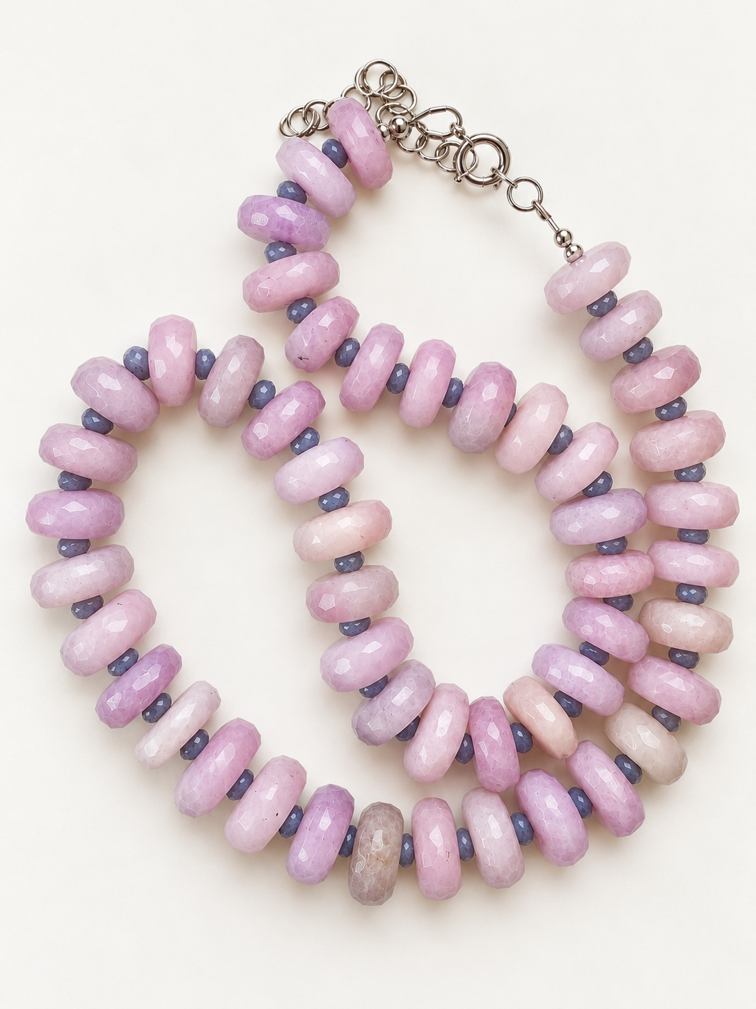 Pastel Gemstone Bead Strand with Silver Clasp.png