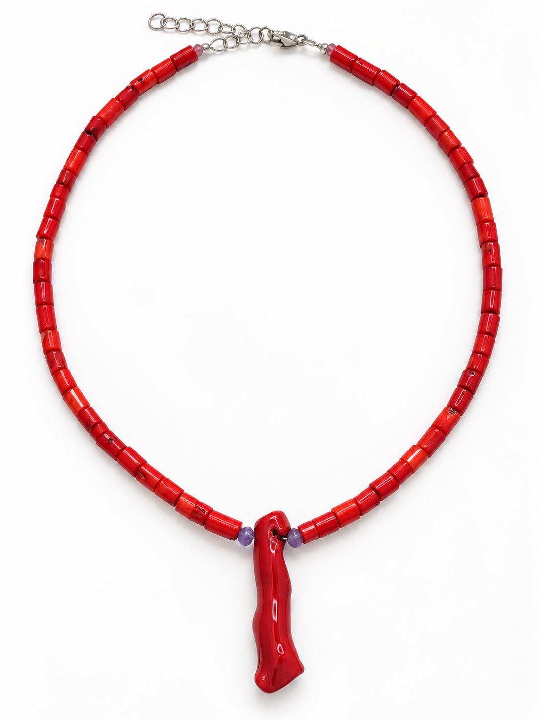 Red Coral Choker with Amethyst Pendant.png