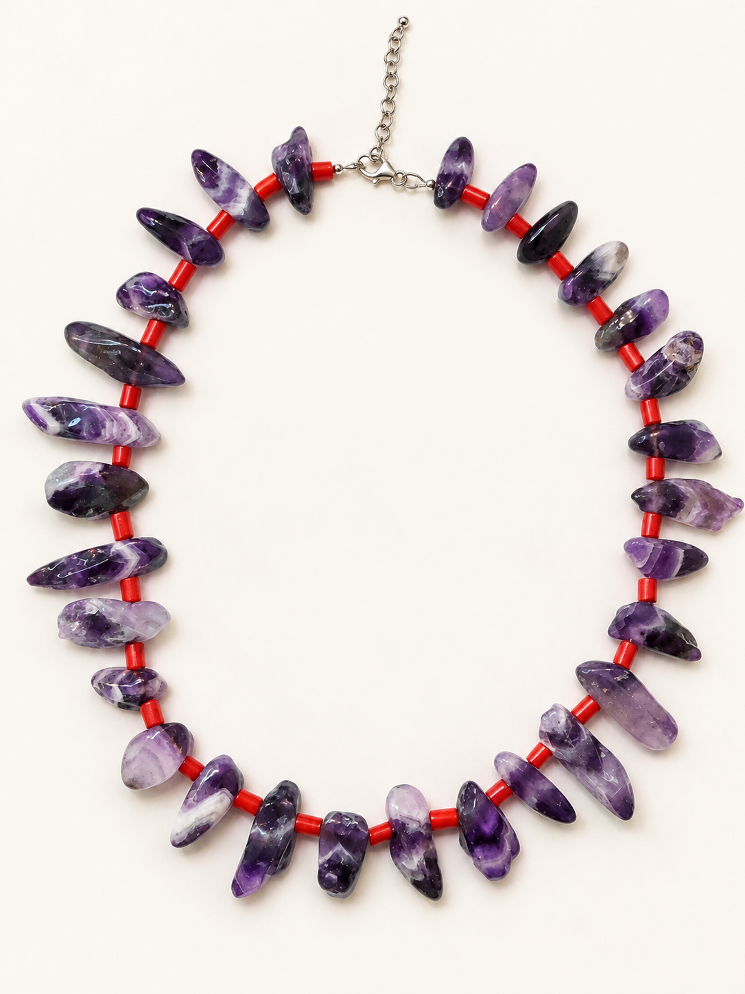 Amethyst and Coral Chip Necklace.png