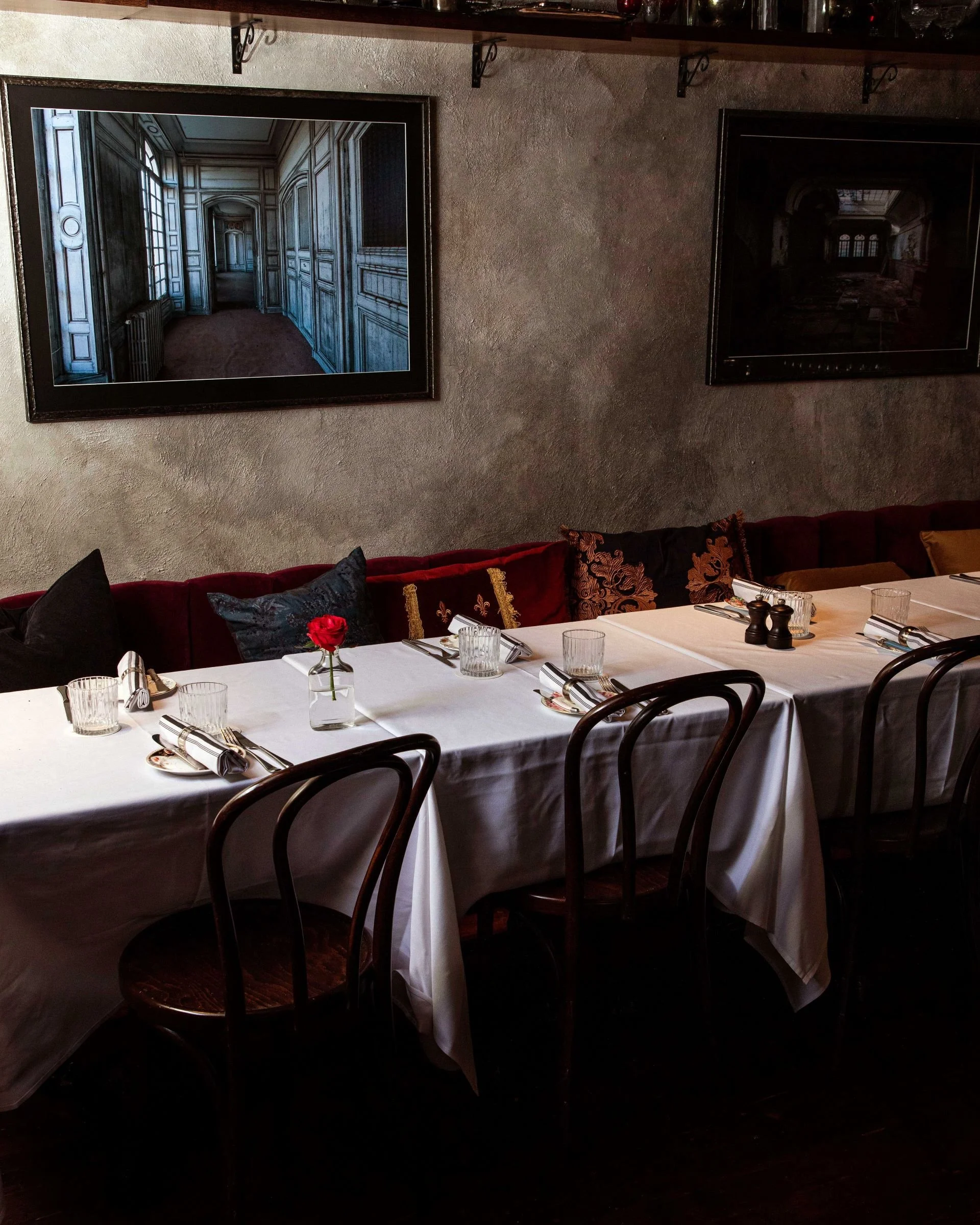 Smith St Bistrot's semi private dining space, the Mezzanine