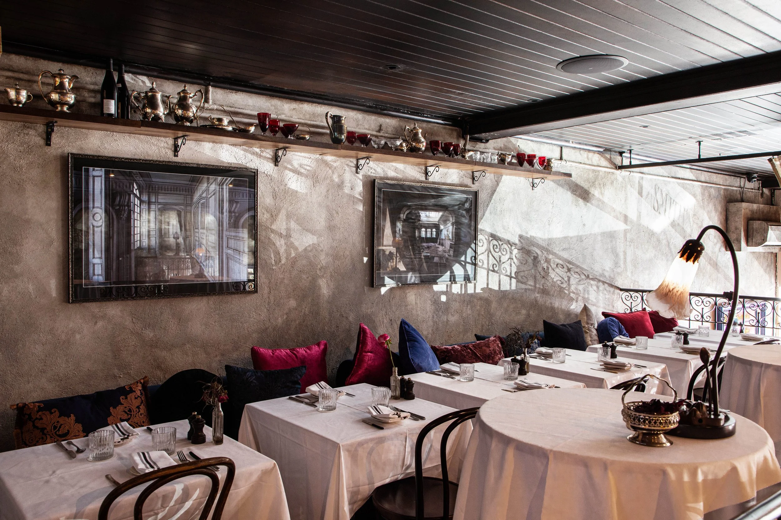 Smith St Bistrot's semi private dining space, the Mezzanine