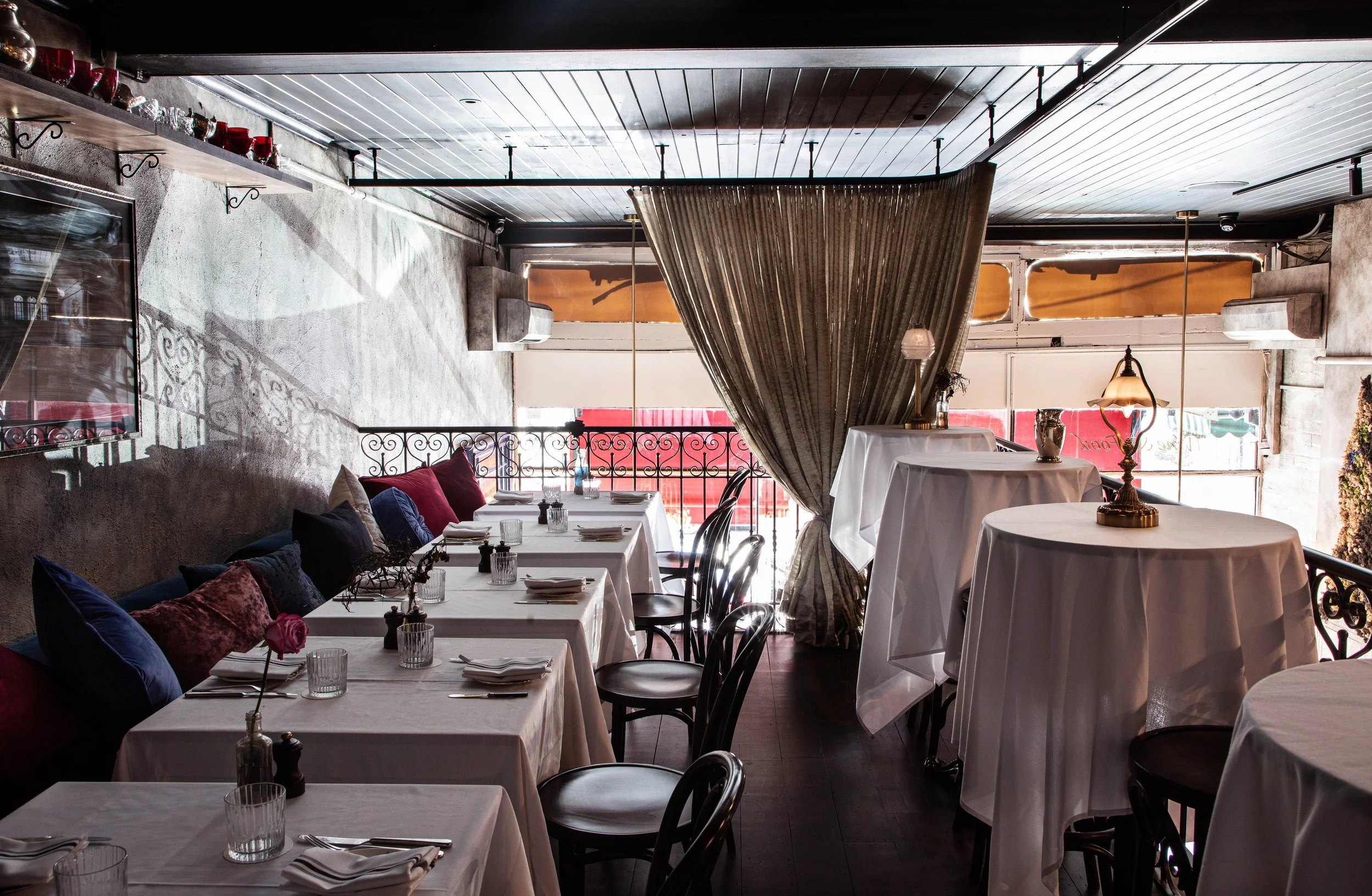 Smith St Bistrot's semi private dining space, the Mezzanine