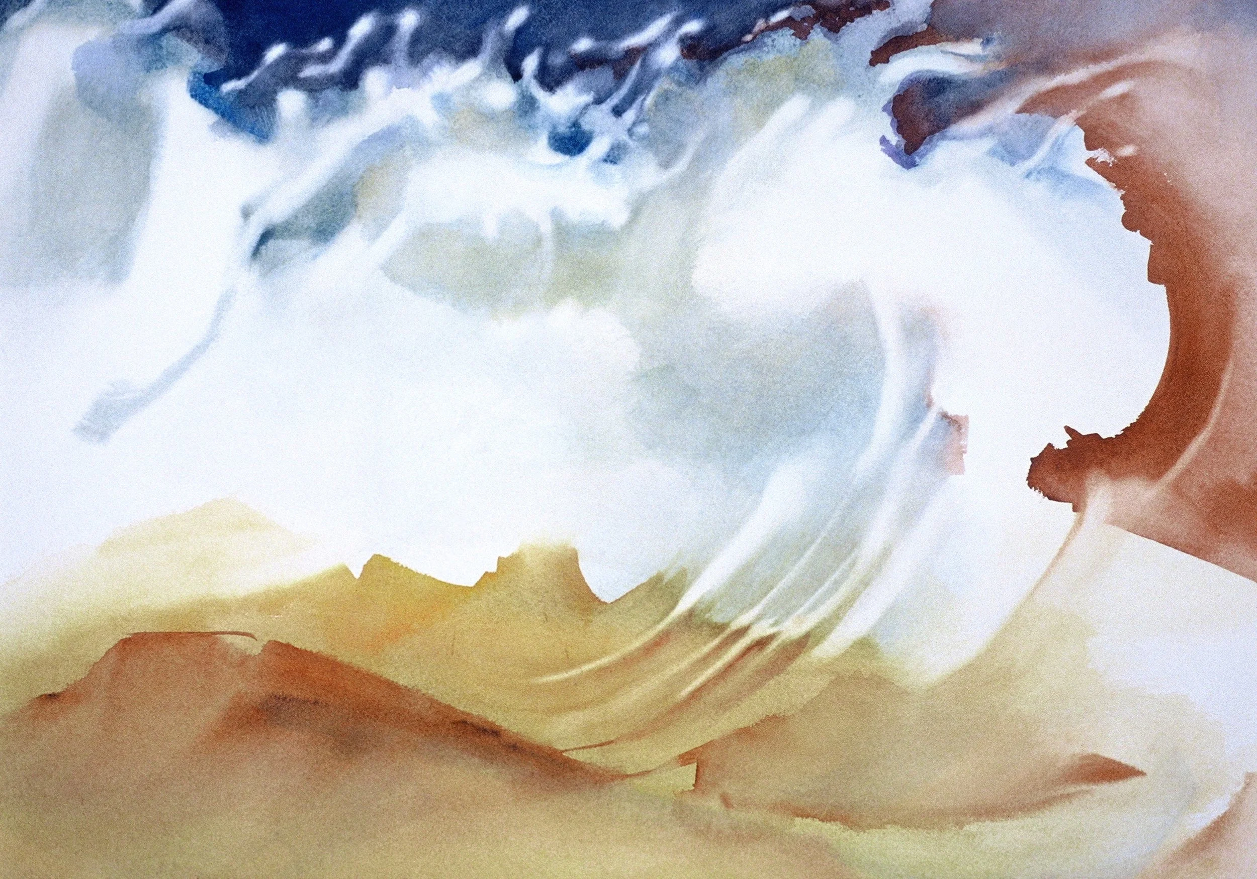 "Point Reyes", watercolor on d'Arches paper, 21x29-inches, 1980 (Collector)