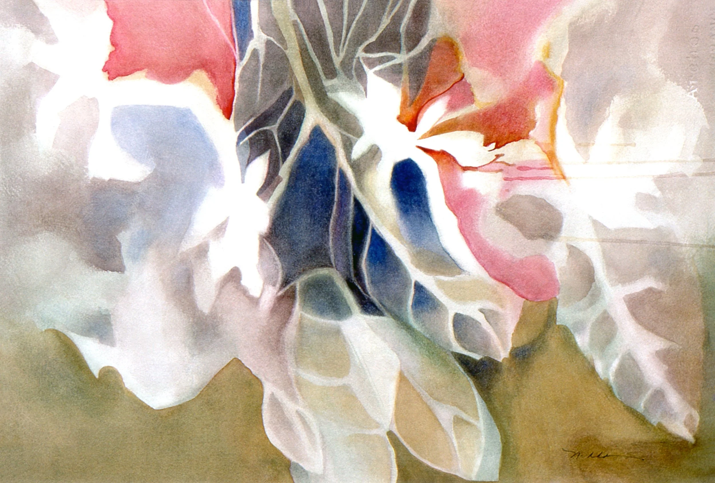 "Forest Breeze", watercolor on d'Arches paper, 14x21-inches, 1979 (Collector)