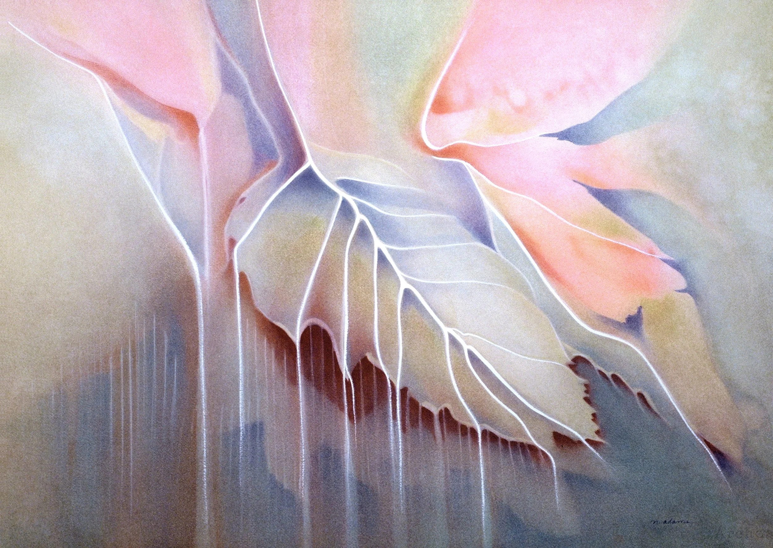 "Spring Rain", watercolor on d'Arches paper, 21x29-inches, 1982 (Collector)