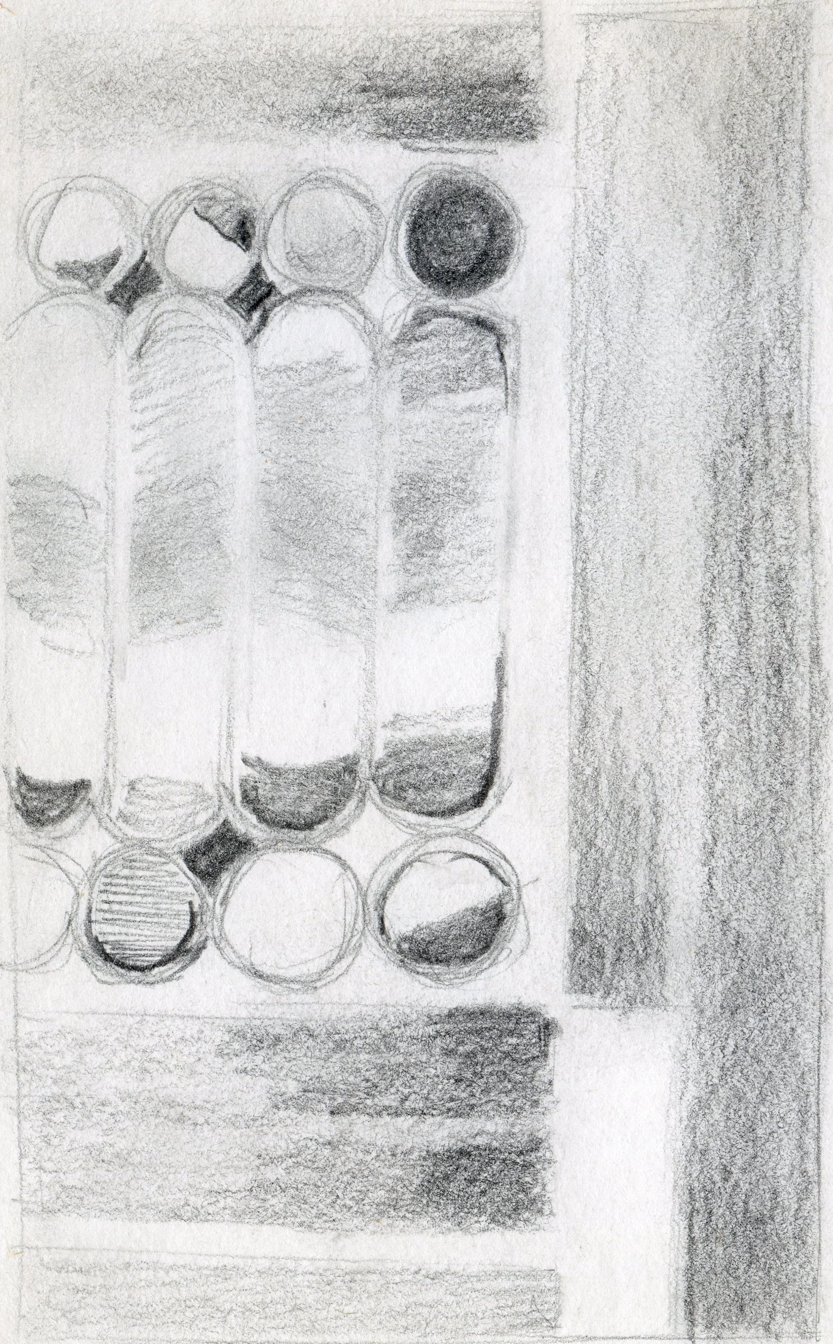 "Lead Tracery", sketch, pencil on paper, 11x8.5-inches, 1977
