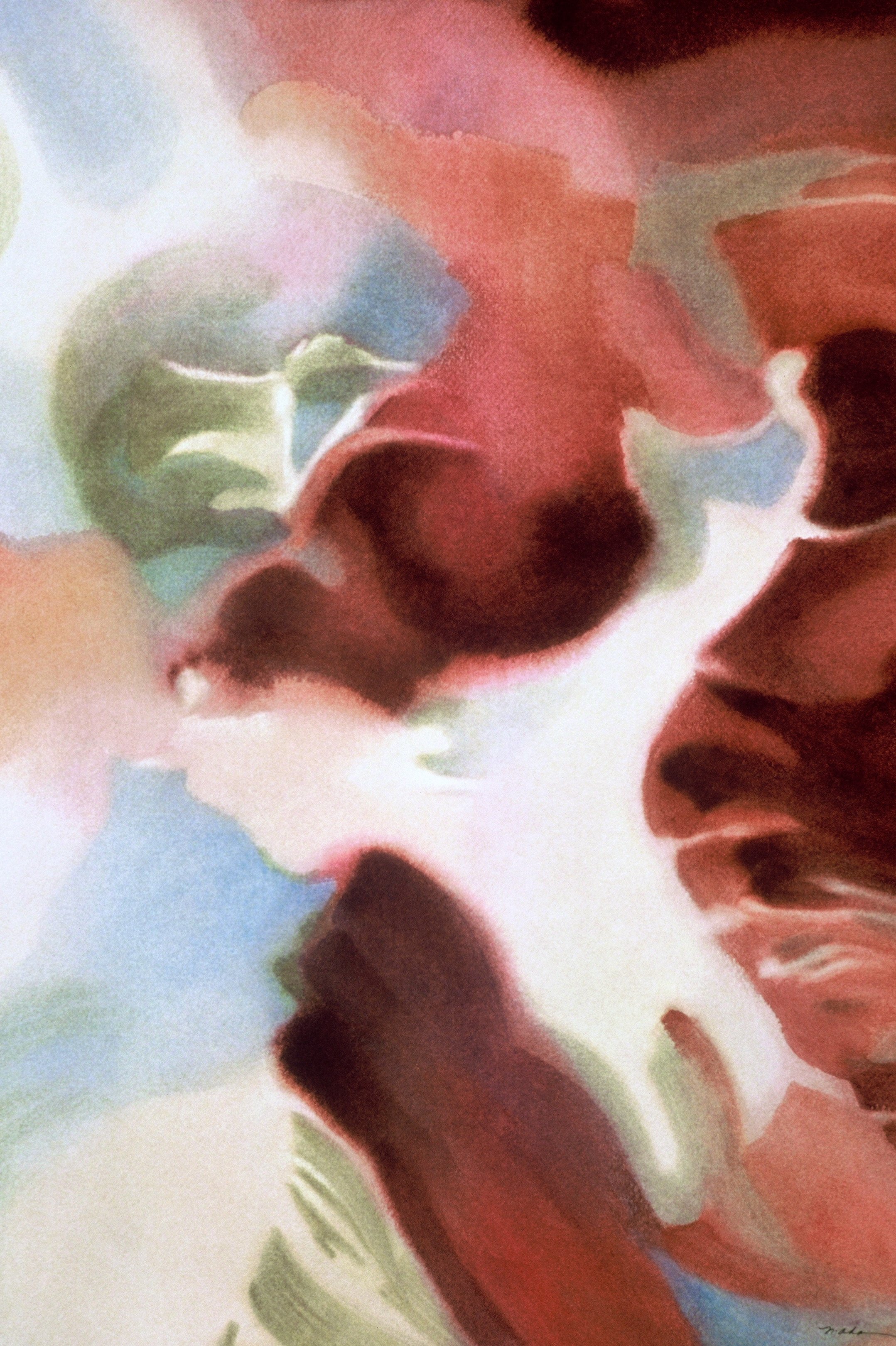 "Harbor Weeds", watercolor on d'Arches paper, 29x21-inches, 1978 (Collector)