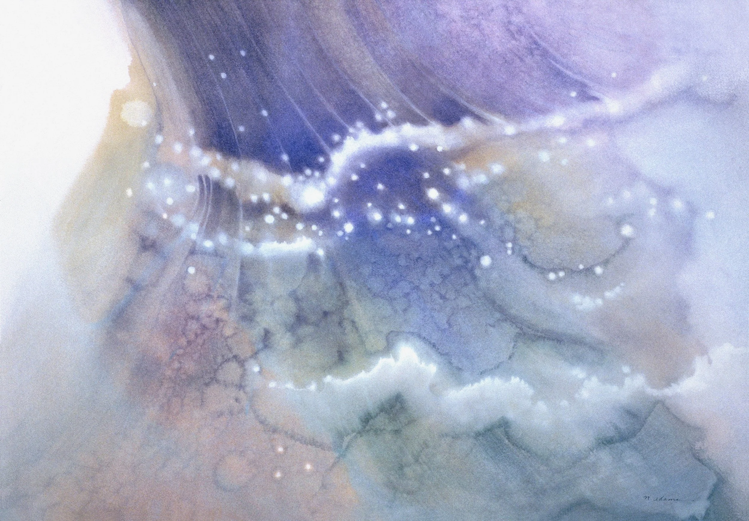 "Rushing Water", watercolor on d'Arches paper, 21x29-inches, 1982 (Collector)