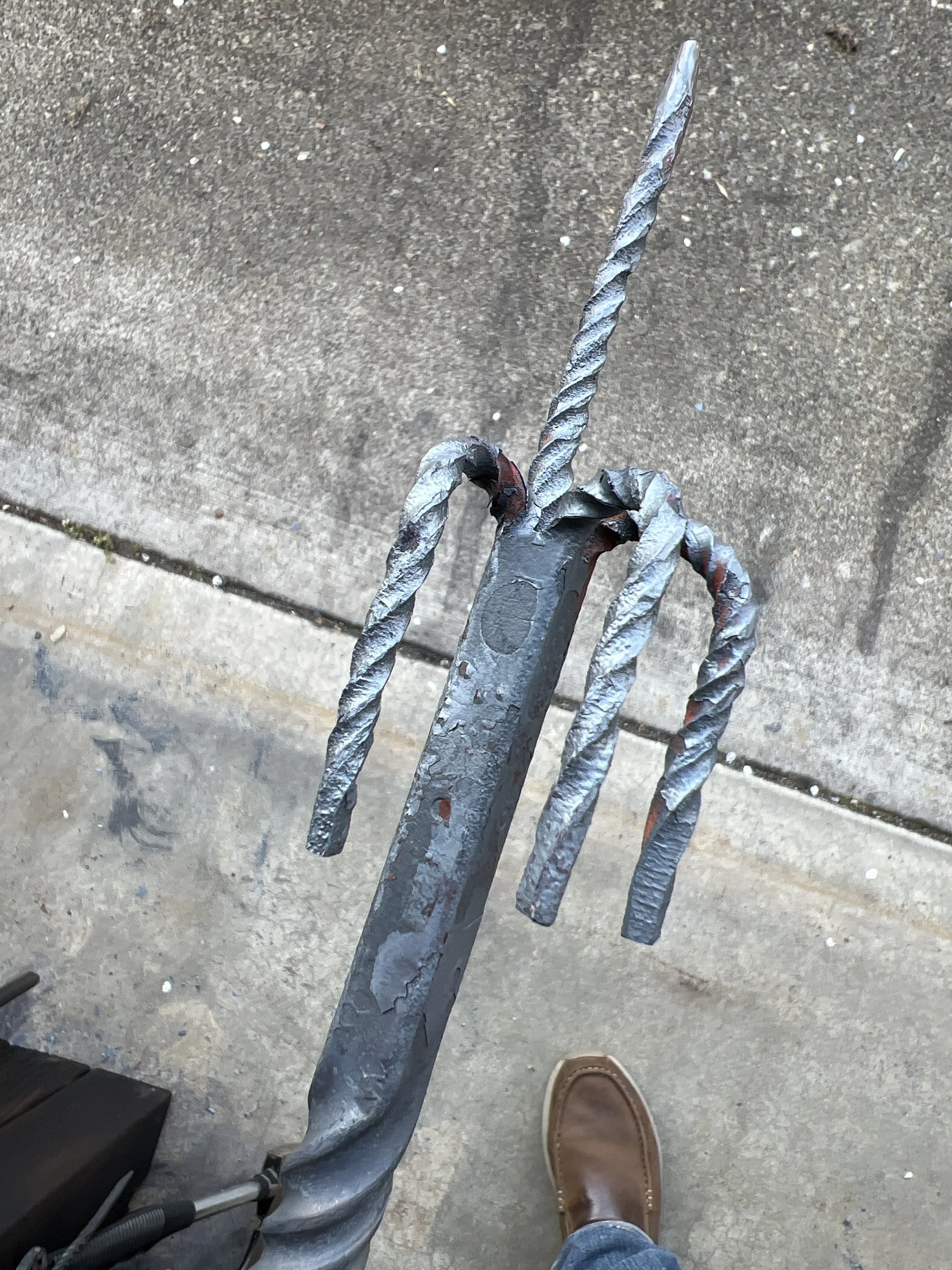 Middle finger fire poker.