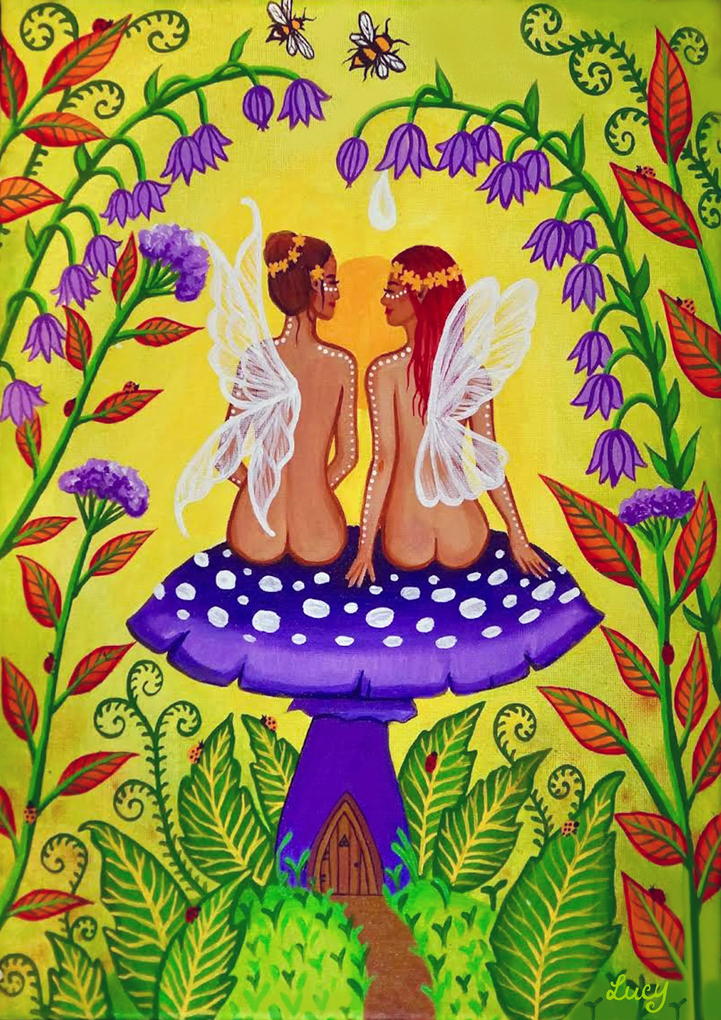 Mushroom Fairies Print