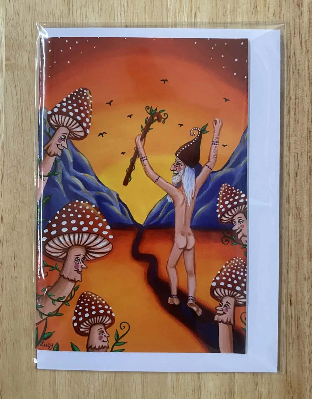 Mushroom Wizard Card