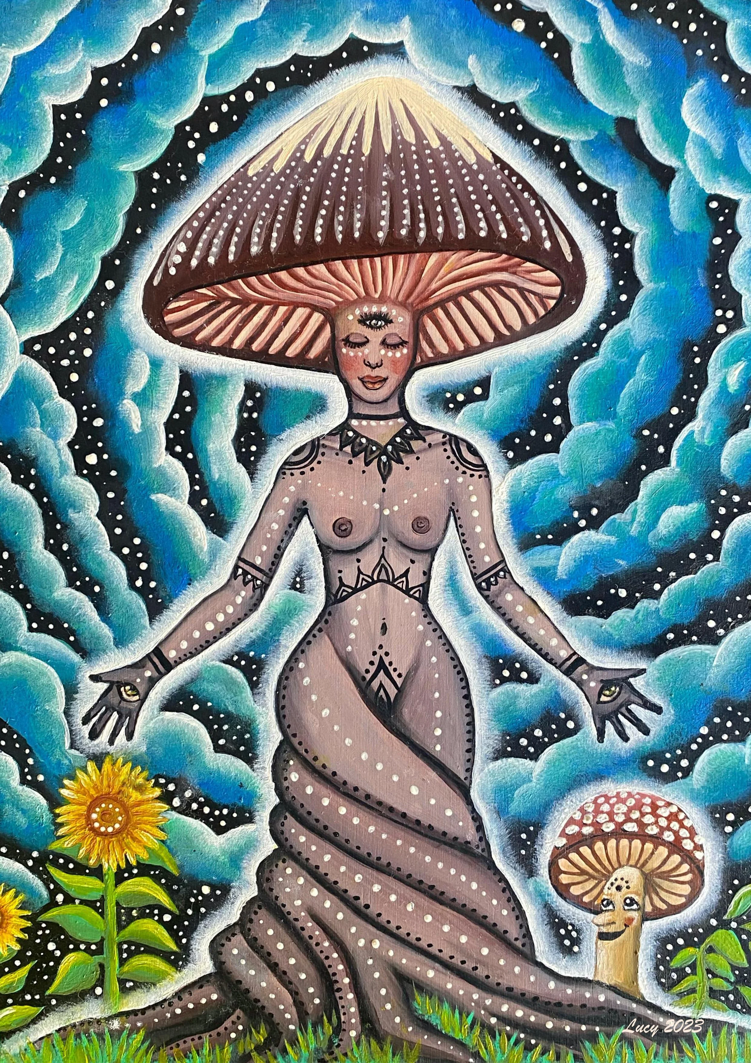 Mushroom Goddess Print
