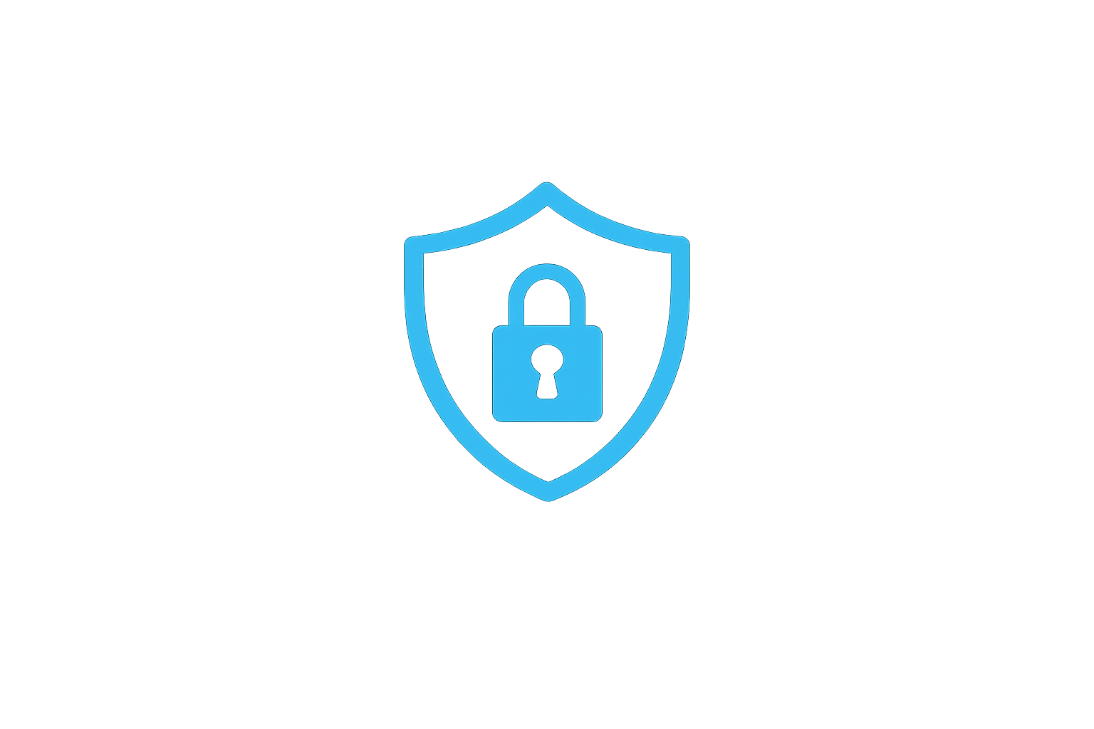 Computer monitor with security indicators representing ongoing IT support and monitoring.