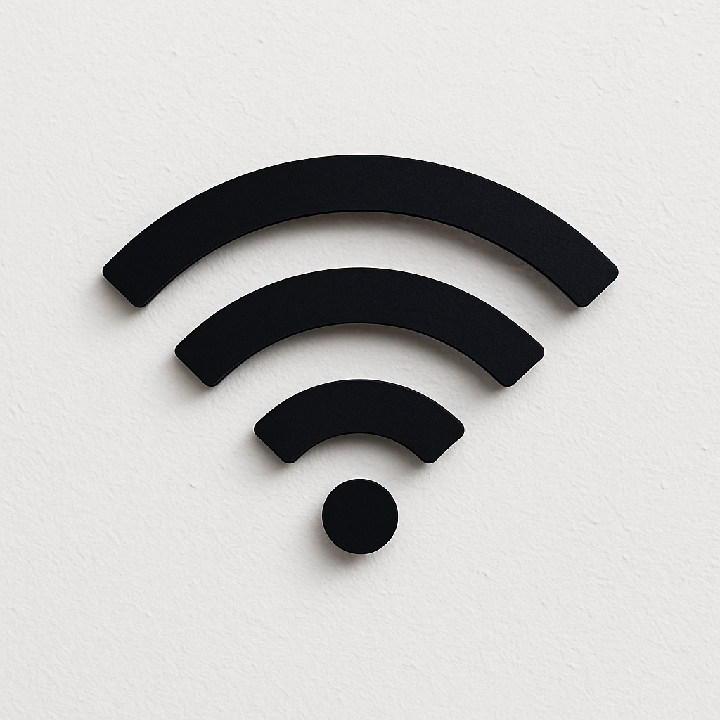 Wi-Fi symbol representing home and small business network and Wi-Fi cleanup services.