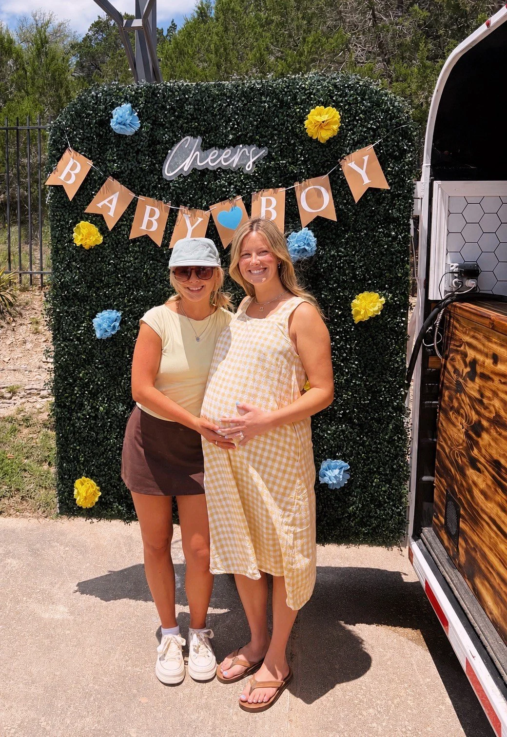 Custom event trailer bar countertop in Seguin, Texas