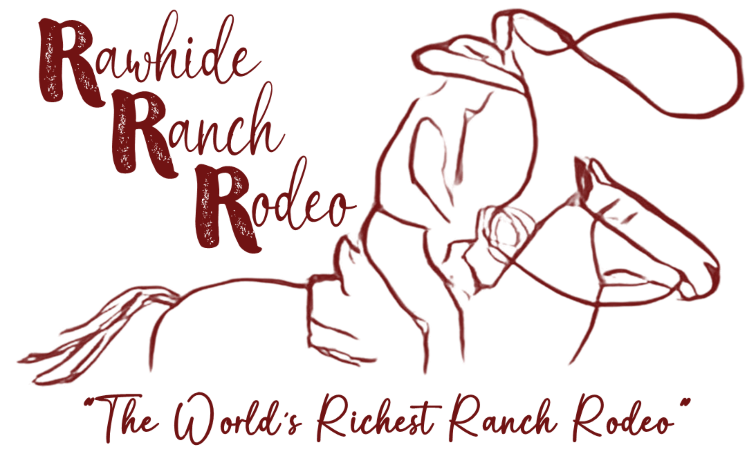 A red neon sign features the outline of a rodeo clown riding a bucking horse with the text: 'Rawhide Rancid Rodeo' and 'The Olde Rucket Rachet Rancid Radio'.