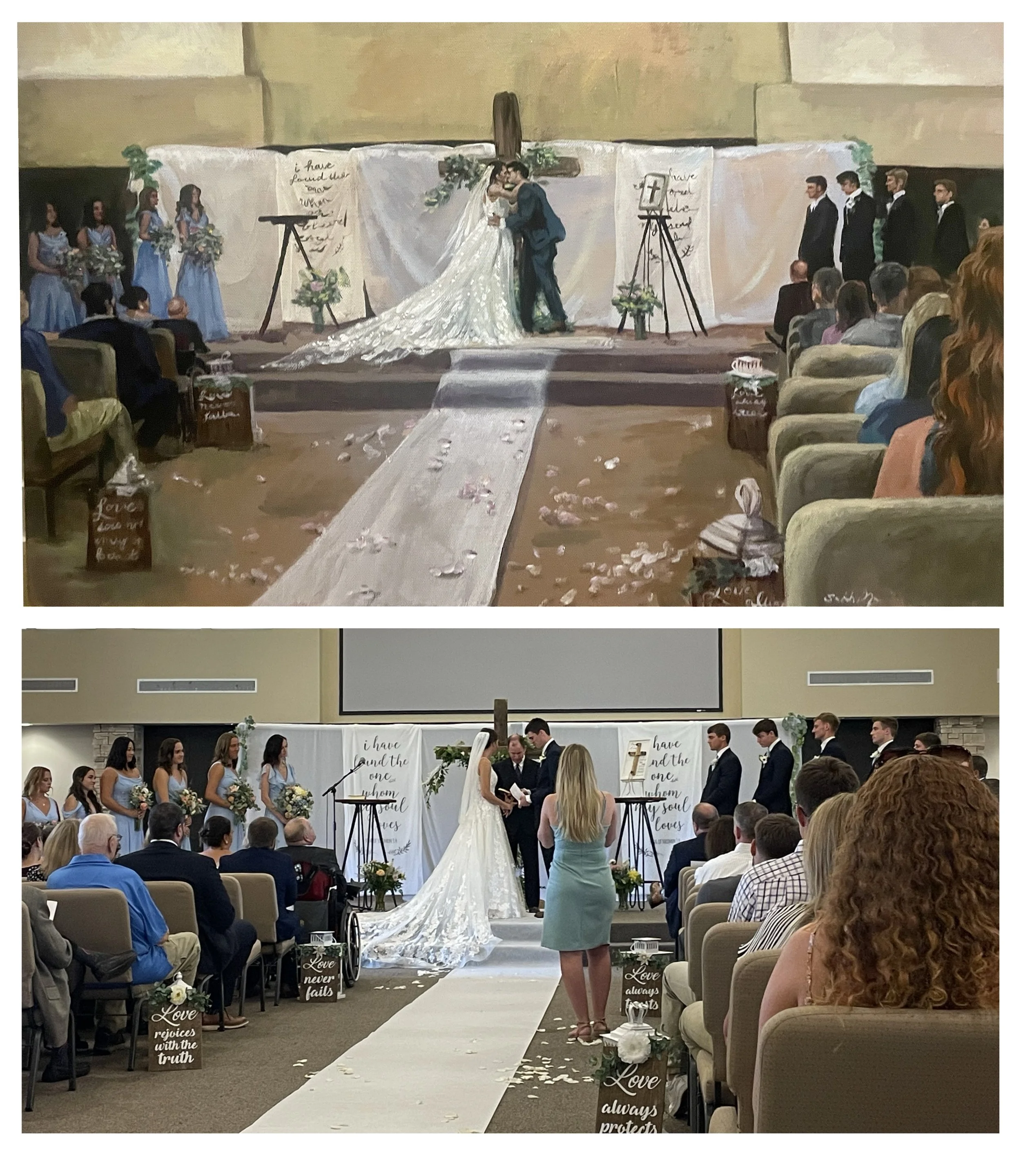 Live Wedding Painting done on site
