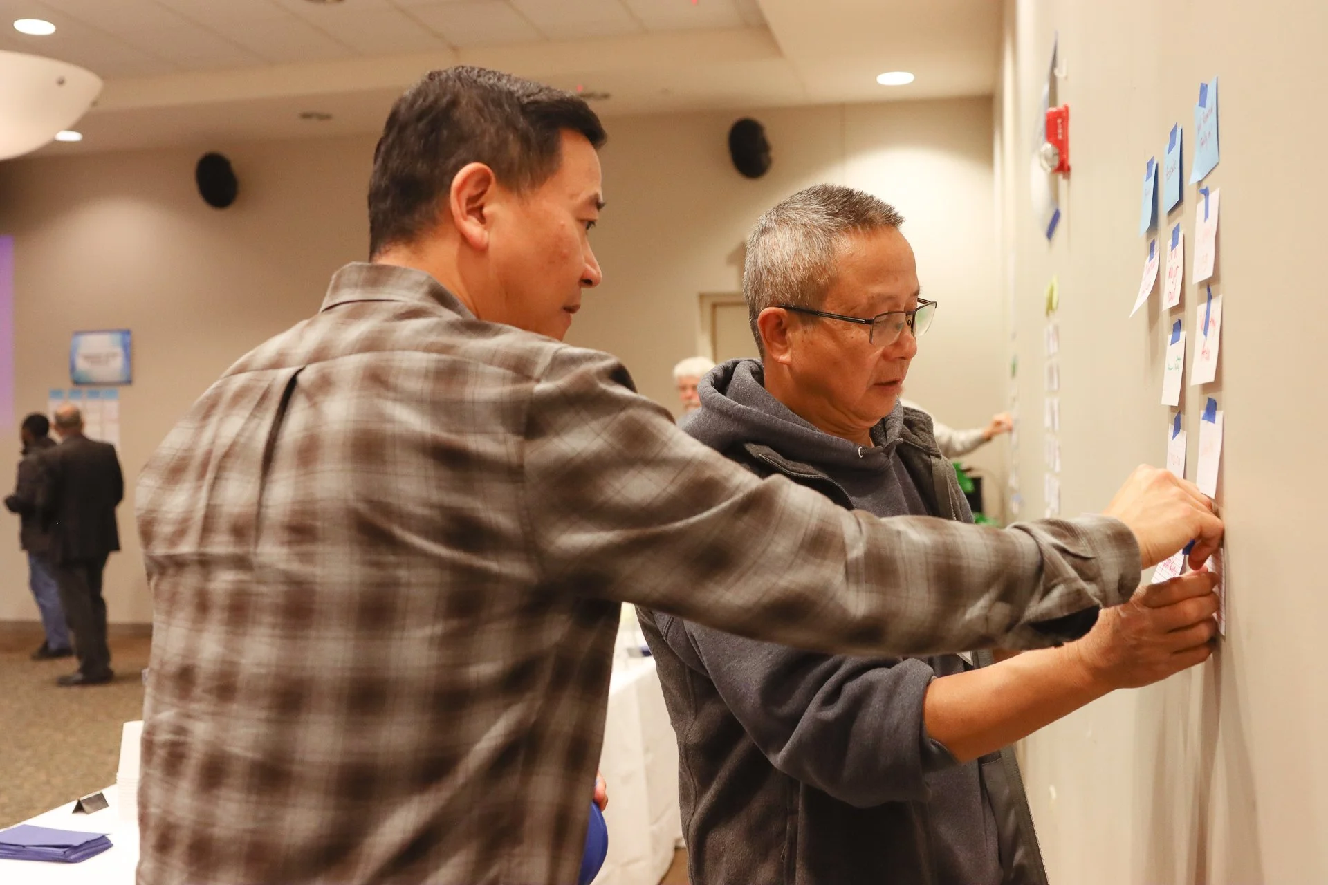 Two men in break-out session
