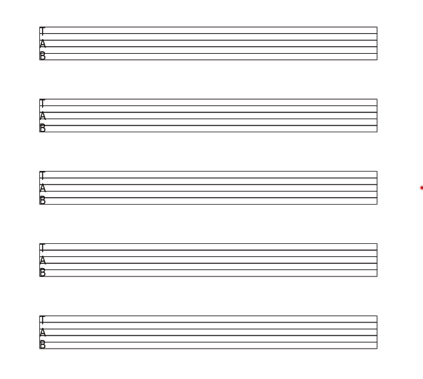 Printable Guitar Tab - Blank (WATERMARK)
