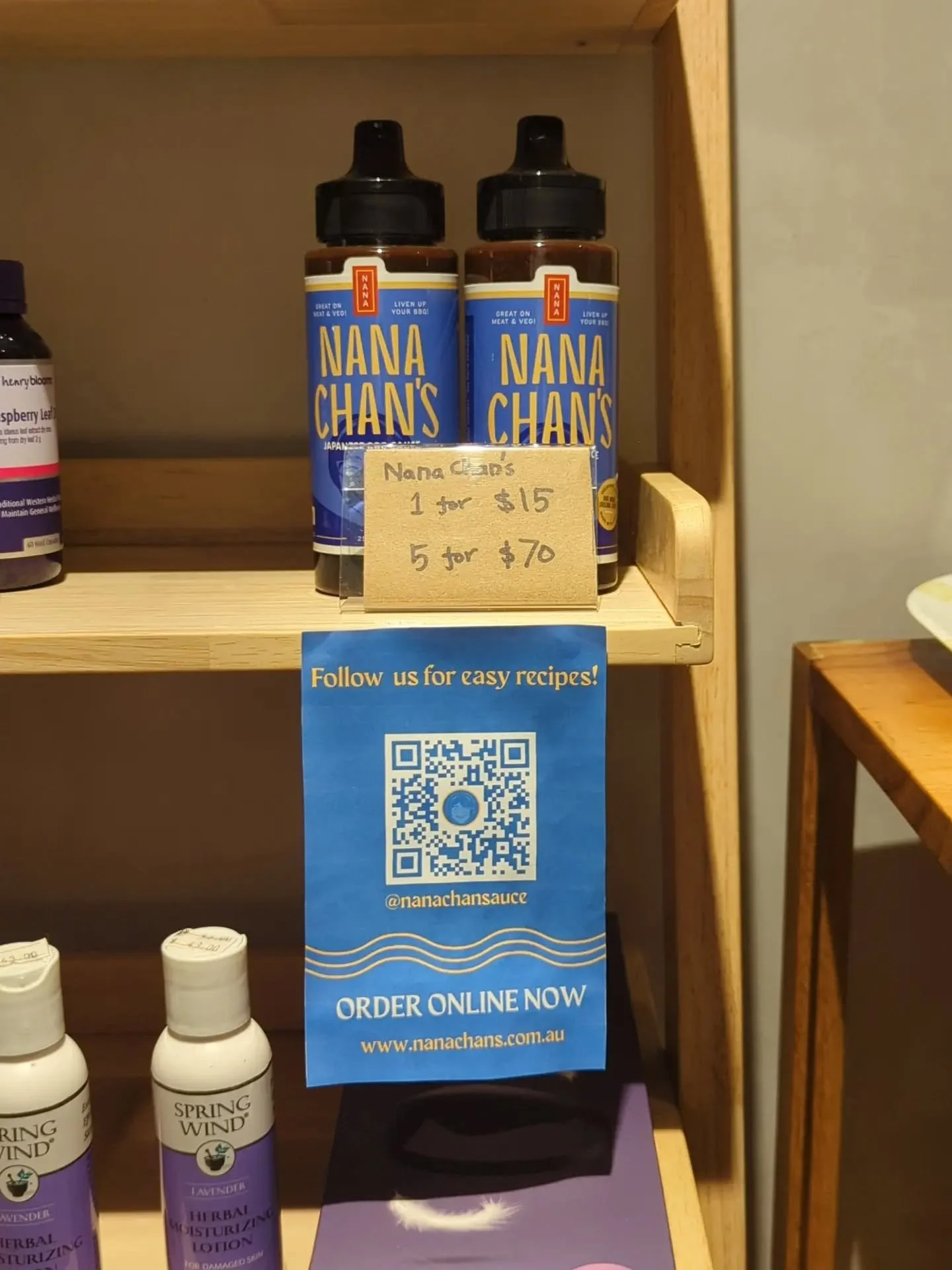 Our friend Hiromi at @cosmictreeclinic also sells our yummy sauce. It's great to know her clients enjoy the flavours of our family recipe.