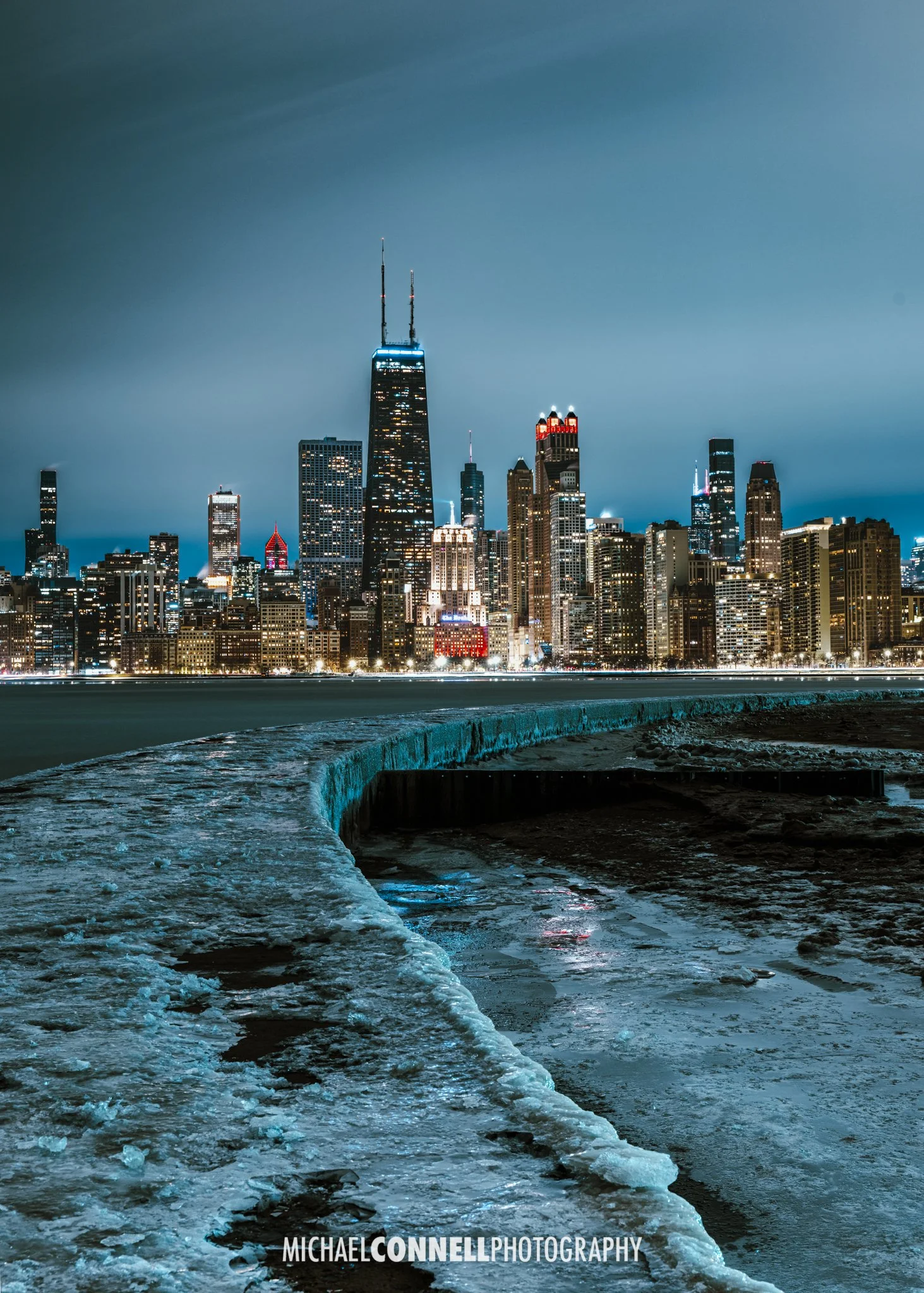 Chicago Skyline from North Avenue Beach Pier