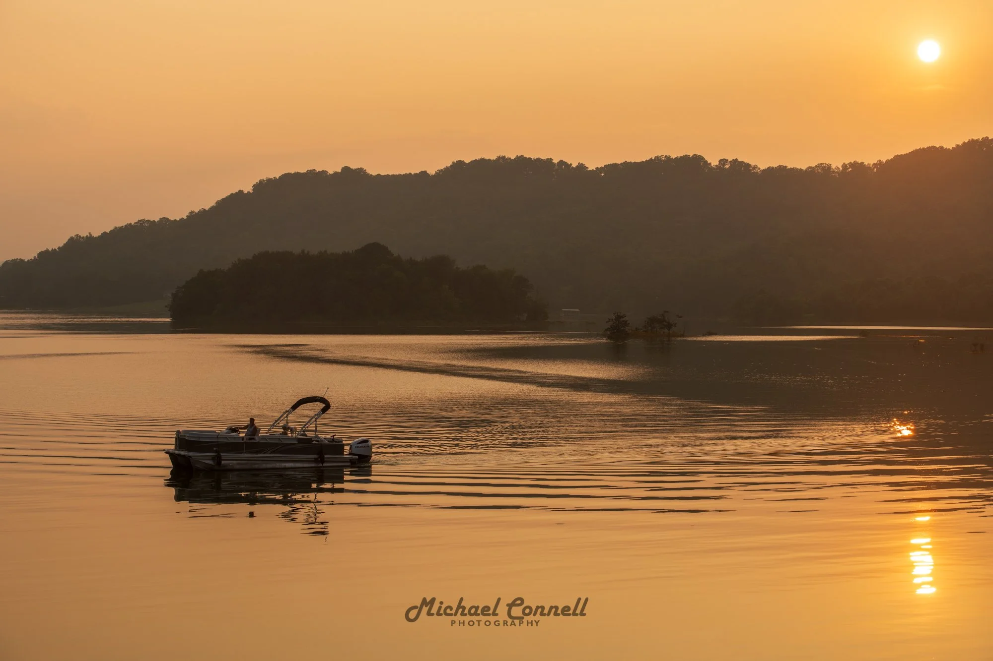 Cherokee Lake, Tennessee complete  with Wildfire Smoke