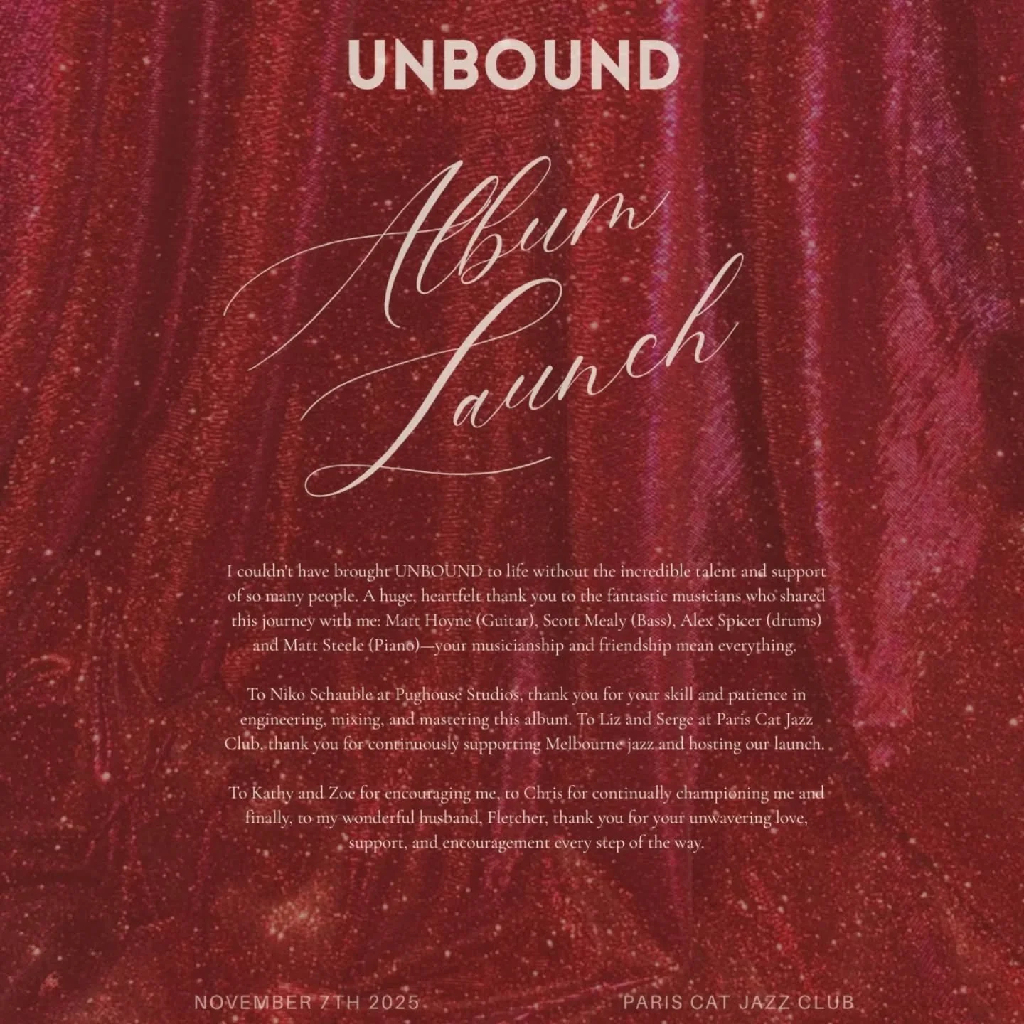 ✨ album officially launched!!&nbsp; 🚀

Not without some hiccups (or in my case, some of the worst timed onset of laryngitis one could imagine 😭😭)&nbsp;

Fortunately, despite what is every singer's literally worst nightmare I was blessed with the m