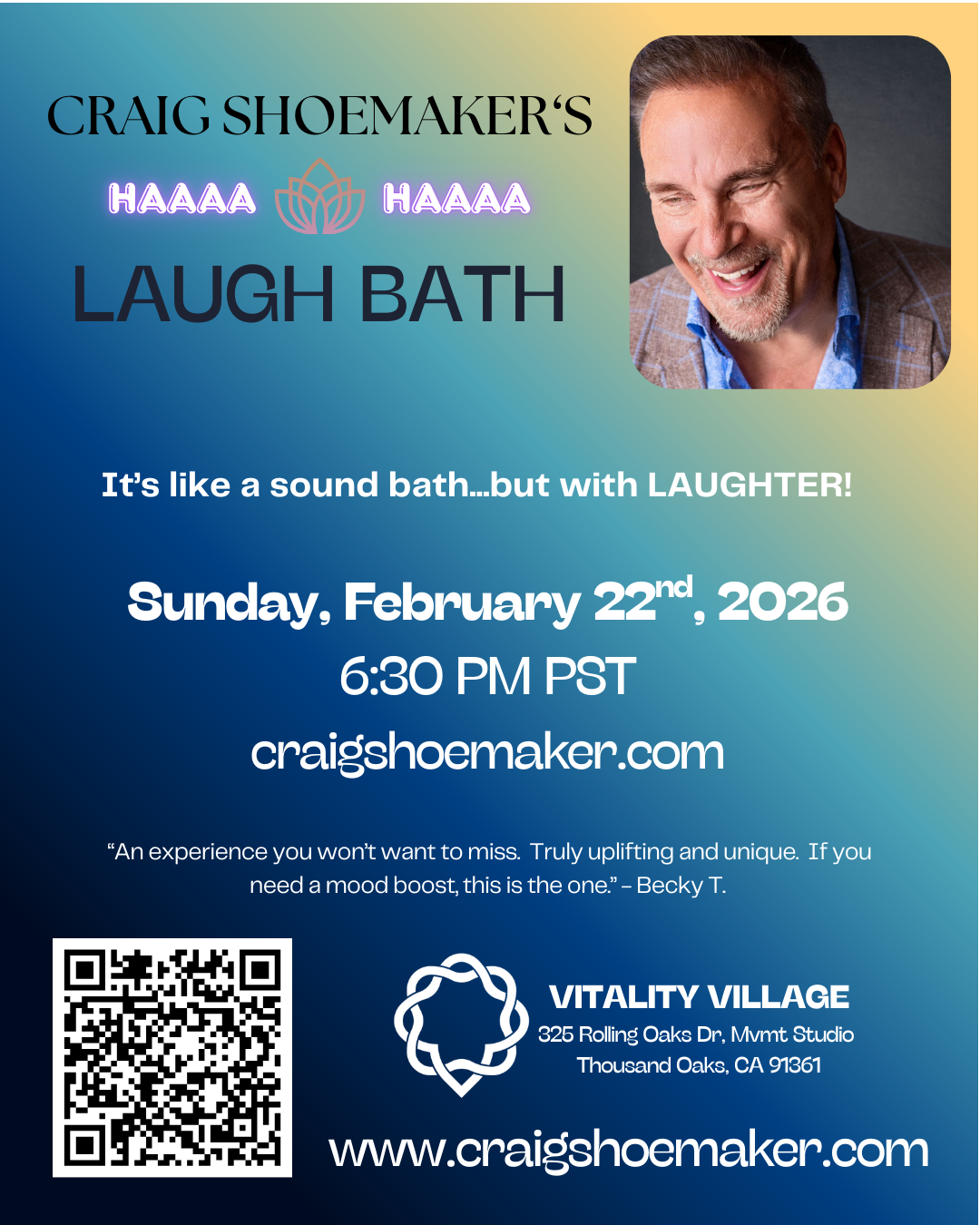 LAUGH BATH - THOUSAND OAKS, CA