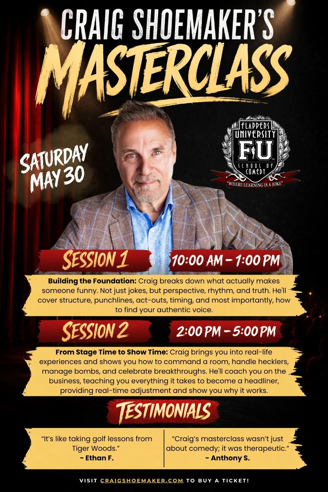 MASTERCLASS - FLAPPERS (BURBANK, CA)
