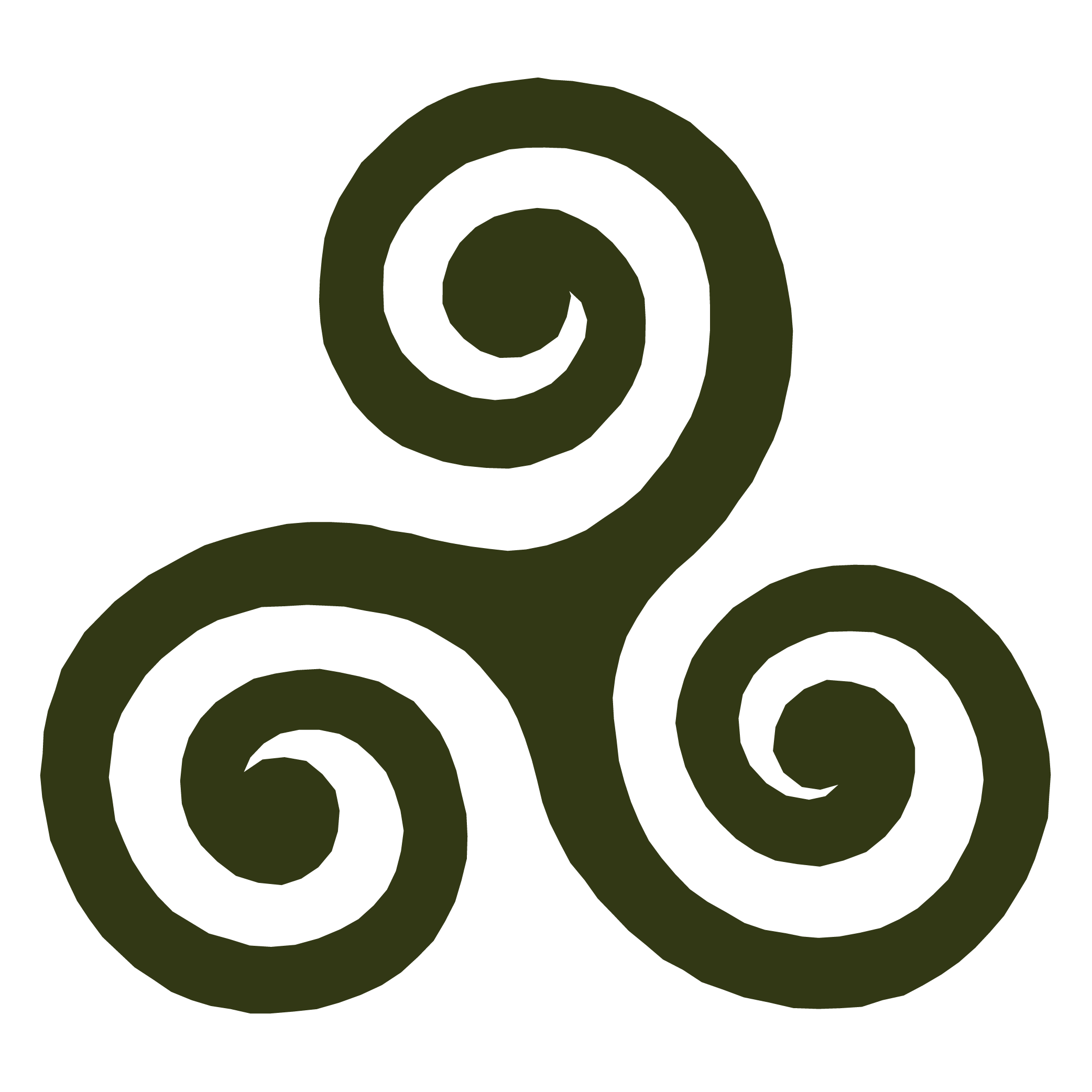 Geometric drawing of an outline square with sections divided by vertical, horizontal, and diagonal lines.