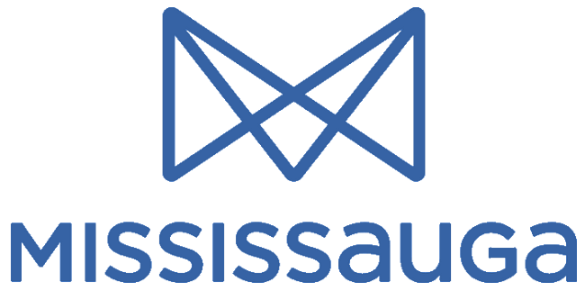 Mississauga logo with a stylized geometric 'M' and 'W' in blue.