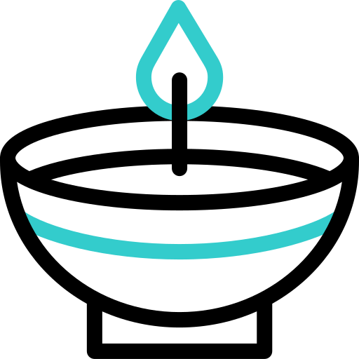 A black logo featuring a water droplet at the top, a stylized boat or bowl shape in the middle, and a curved line at the bottom, all outlined in teal.