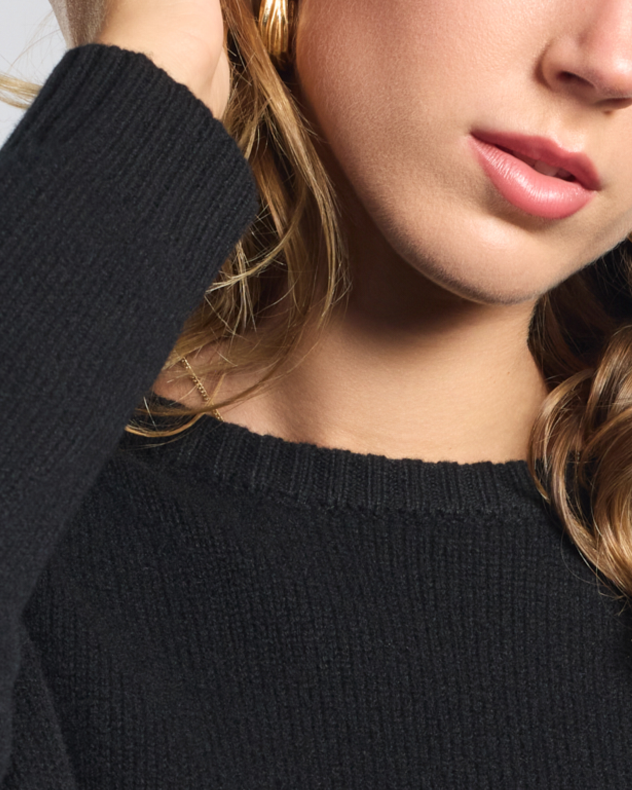 The Sable Sweater in Noir
