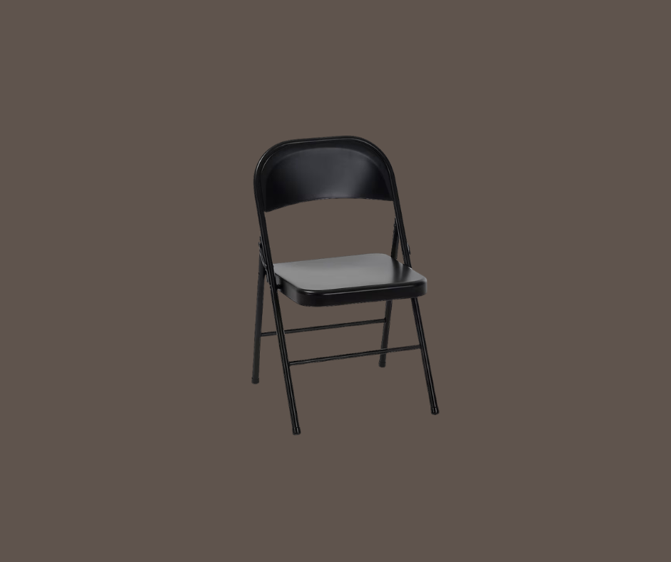 Black Metal Folding Chair Rental
