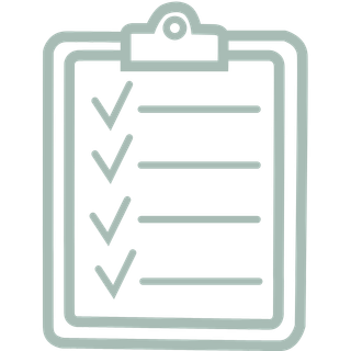 Checklist on a clipboard with five checkmarks.