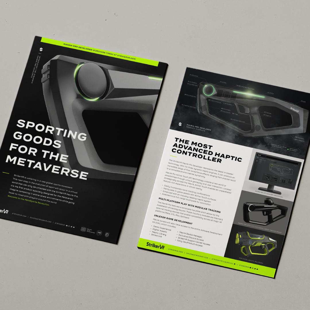 StrikerVR Mavrik one page design by Merx