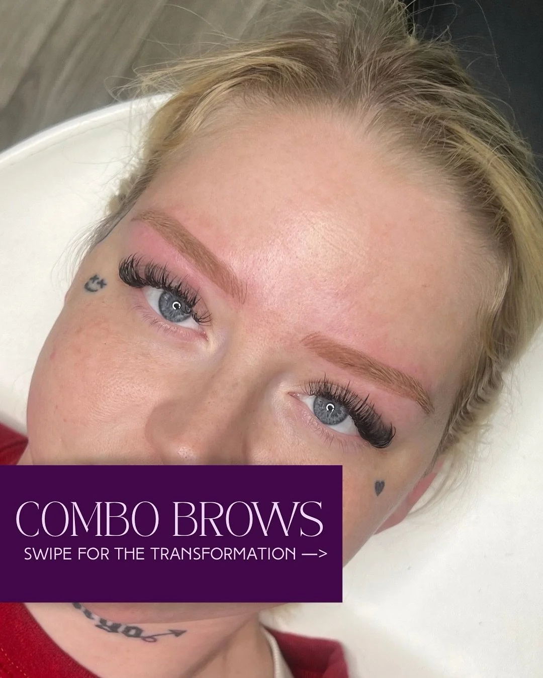 Combo brows are hands down one of my favorite permanent makeup styles! 

They give you the perfect balance of bold and natural by combining powder brows with nano strokes. I add hair-like strokes in the front and blend them into soft shading through 
