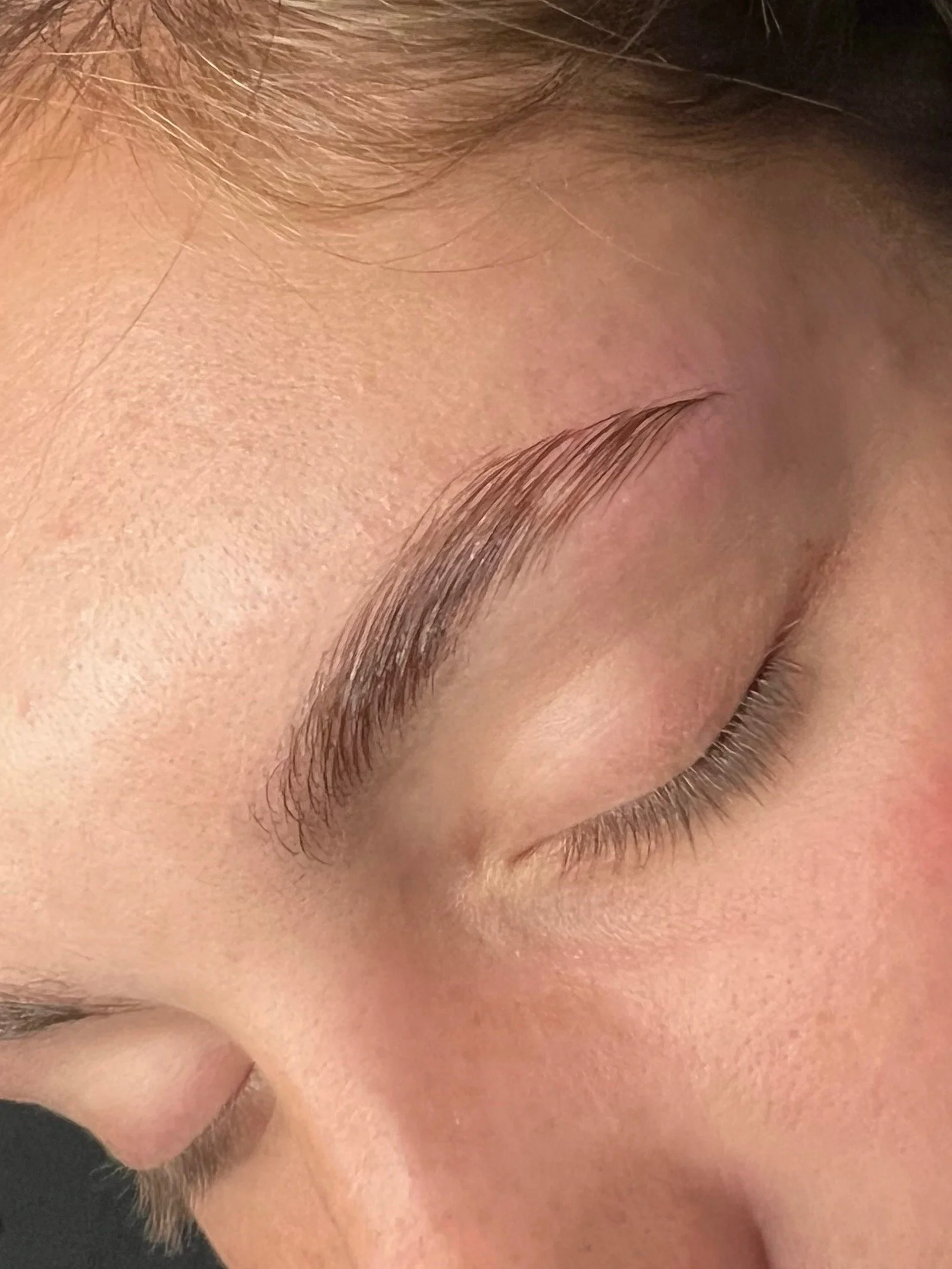 Brow lamination done by Wink&Ink Studio in Tulsa, Oklahoma