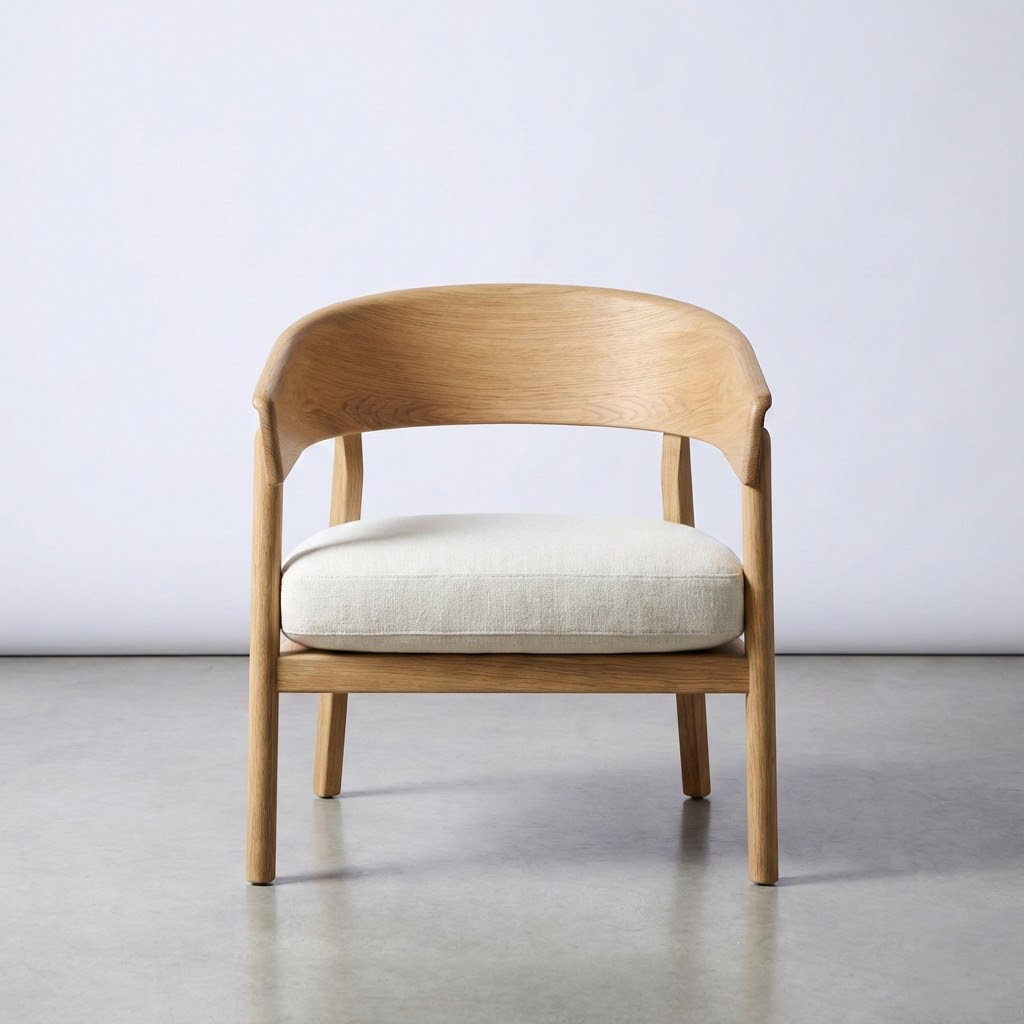 Vara Upholstered Wood Lounge Chair