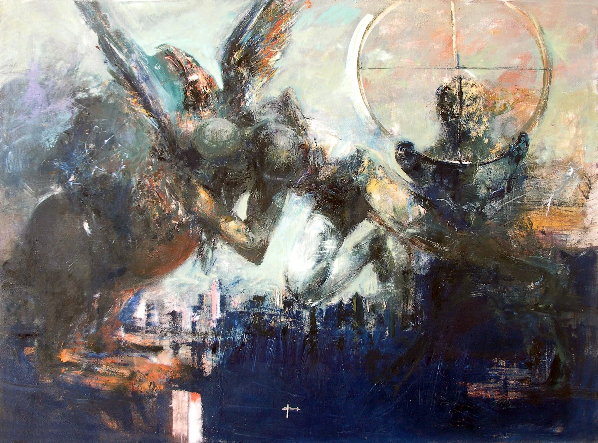Impact, oil on canvas, 64x98"