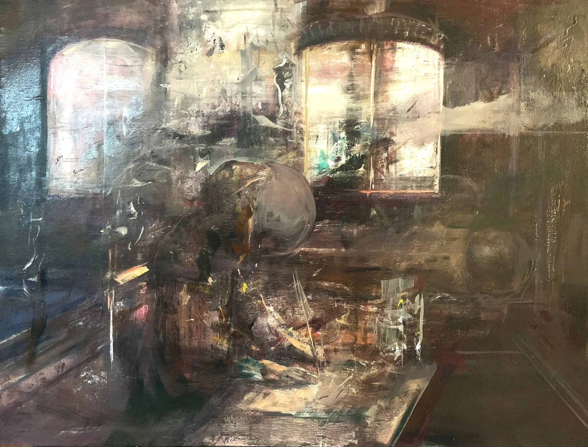 Faust in His Chamber, oil on canvas, 48x59"