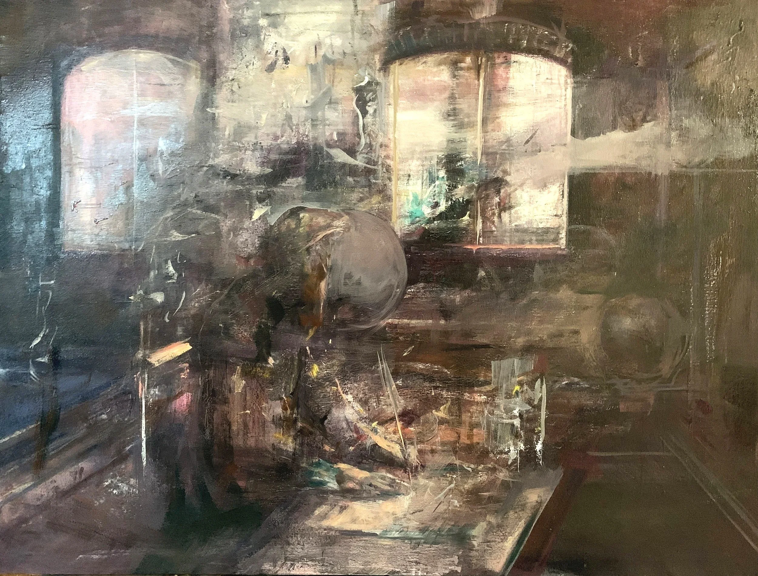 Faust in His Chamber, oil on canvas, 48x59"