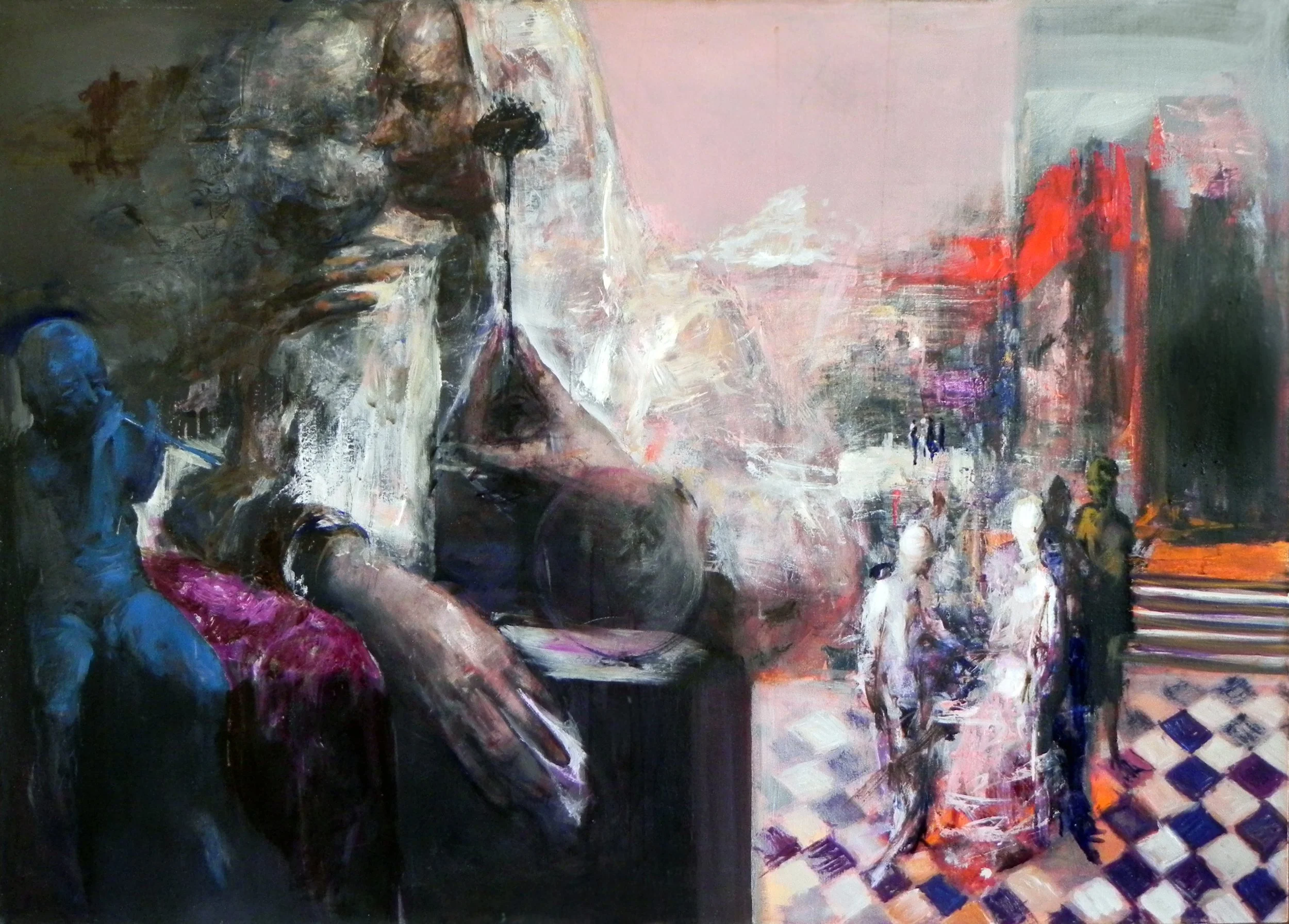 Pompeii...an Hour Before I, oil on canvas, 58x72"