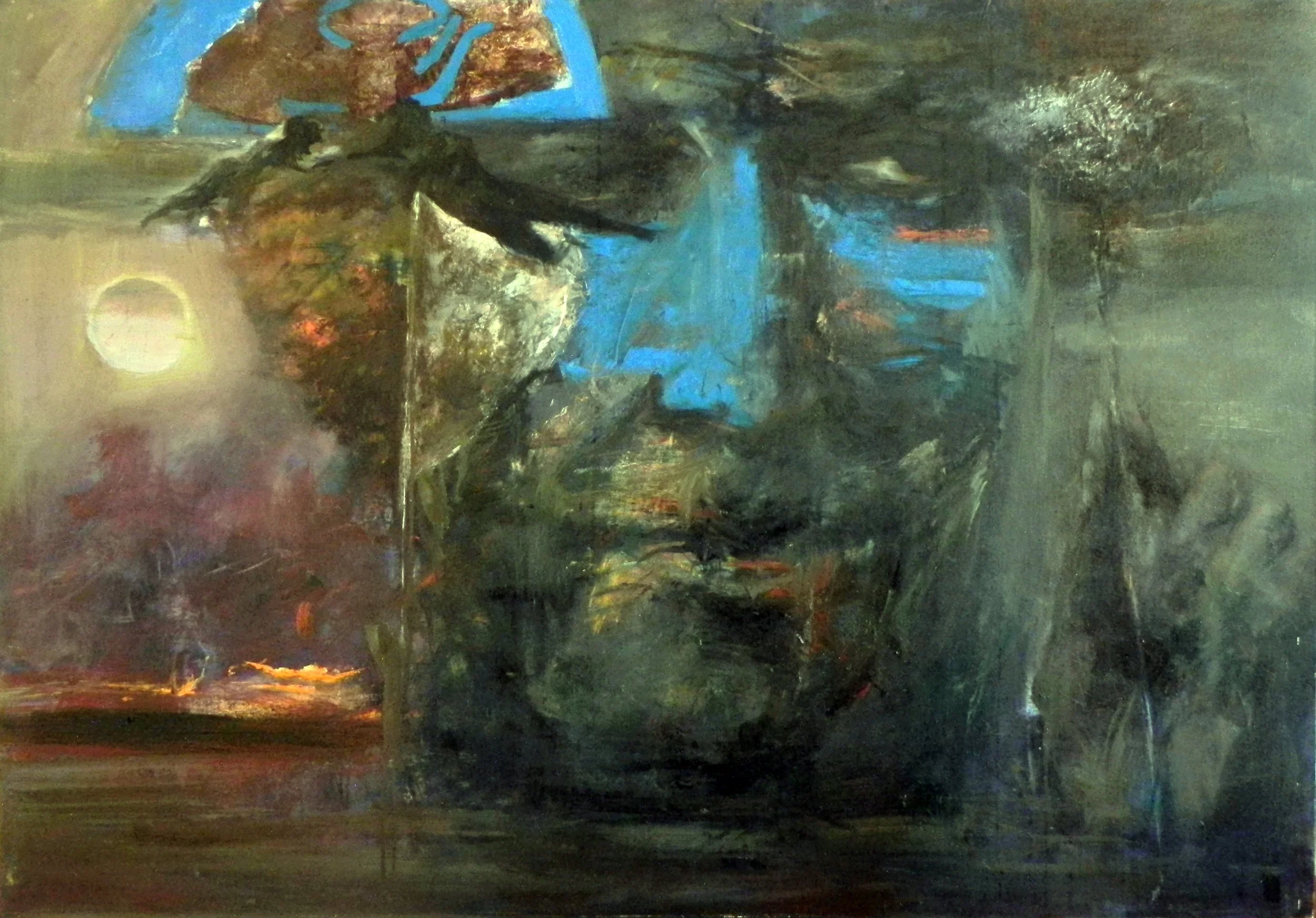 The God of the Muddy Lake, oil on canvas, 64x82"