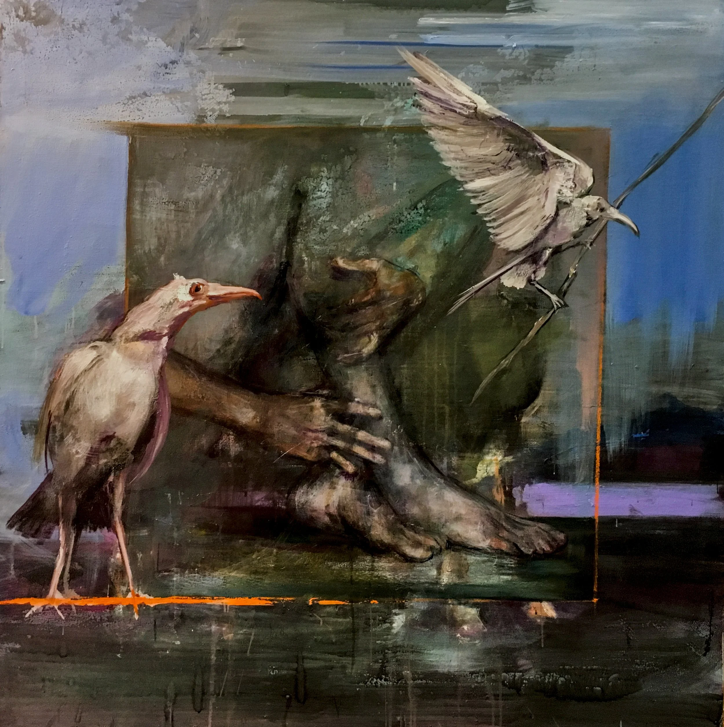 Panic, oil on canvas, 58x58"